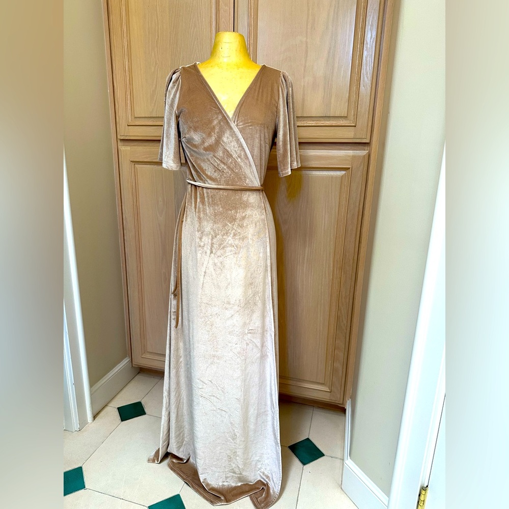 Baltic Born Tan Velvet Dress
